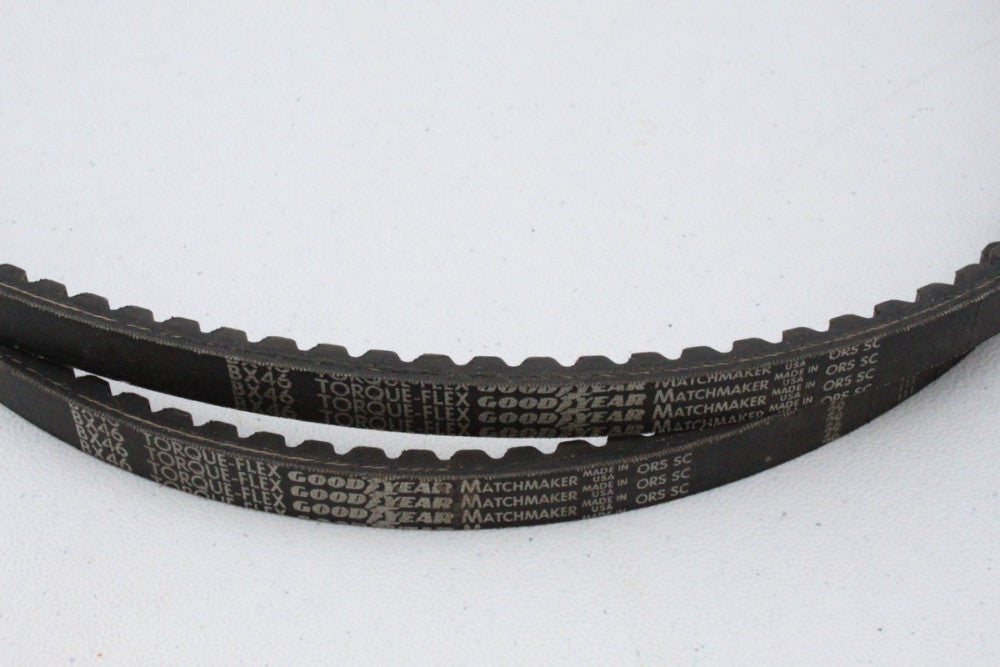 Lot of 2 Goodyear Torque-Flex Matchmaker BX46 Cogged V Belt 5/8" x 49"