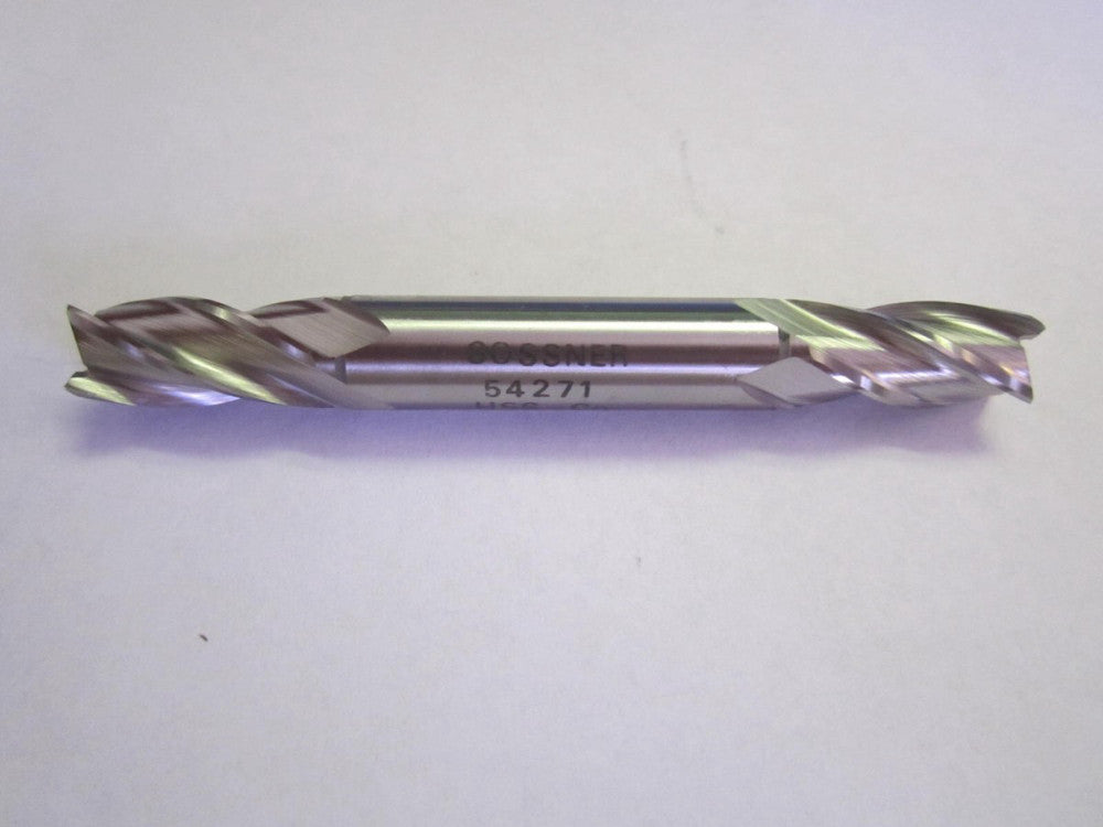 Sossner (54271) 31/64" x 1/2" HSS RH Double Square Endmill NEW