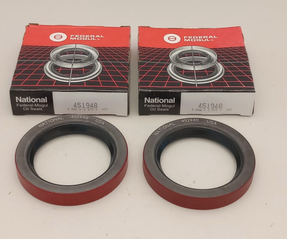 National 451948 Oil Seal 2.062" ID X 2.875" OD X .437" W (Pack of 2)