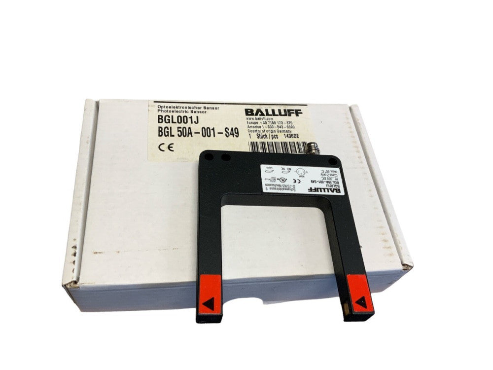 Balluff BGL001J BGL 50A-001-S49 Beam Sensor Forked 10-30V 50mm 3 Pin Connector