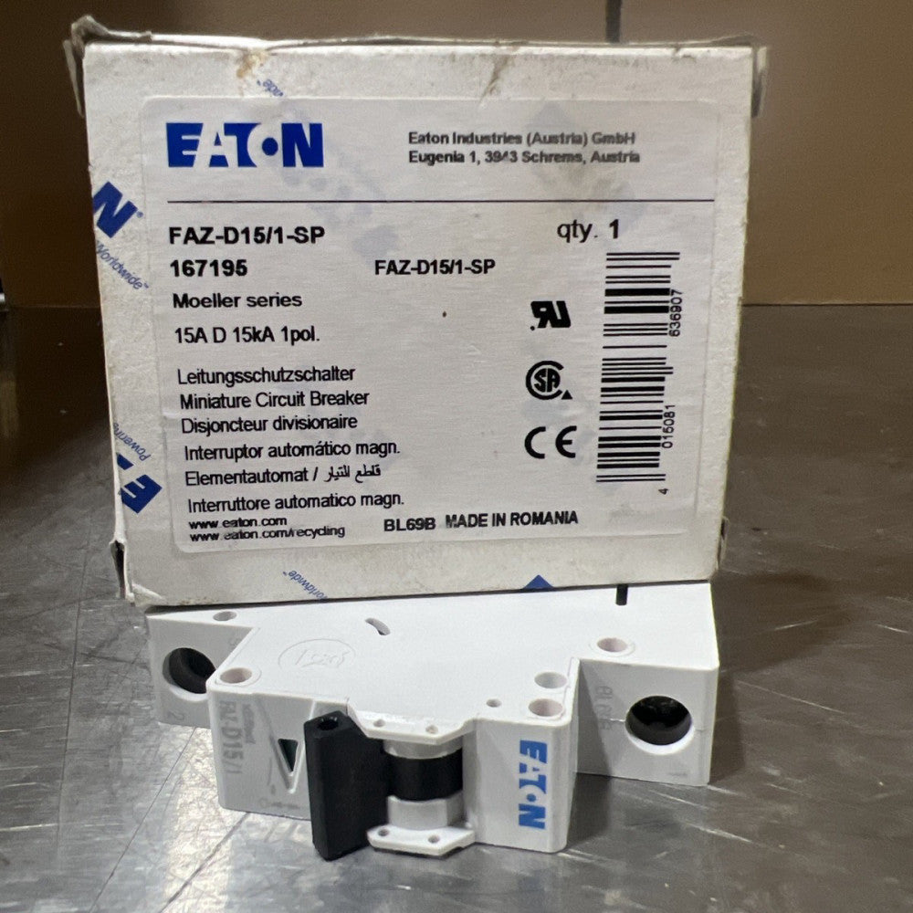 Eaton Cutler Hammer Faz-D15/1-Sp Miniature Circuit Breakers, T/M, Ul1077, T Nos