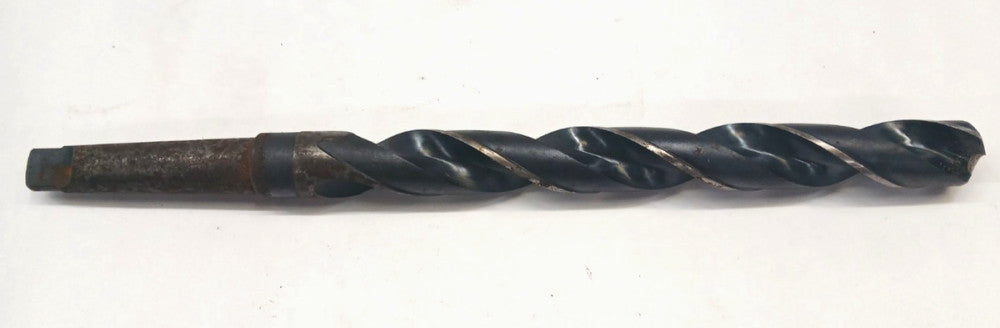 1.250/1-1/8" TAPER SHANK DRILL BIT MT3 2 FLUTE HSS OAL 15-3/4" LOC 10-3/4"