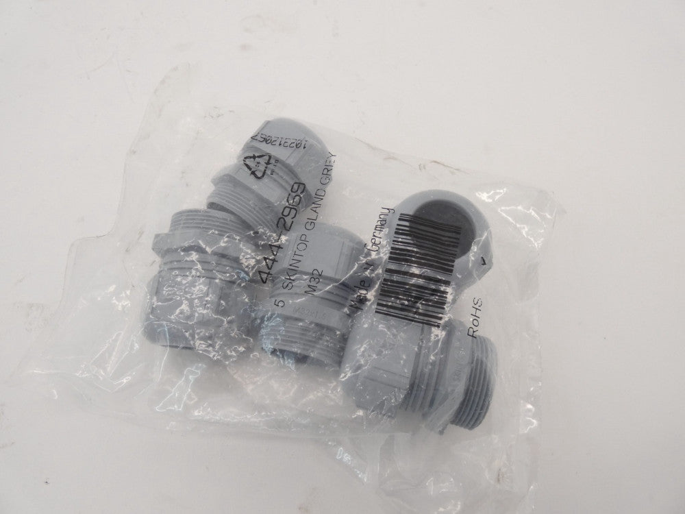 *Pack of 5* 444-2969 Skintop Cable Gland Grey M32 53111040 - NEW Surplus!