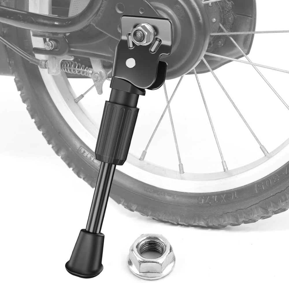 SEISSO Bike Kickstand for Kids Bike, Universal Rear For 20 in Wheel, Black 