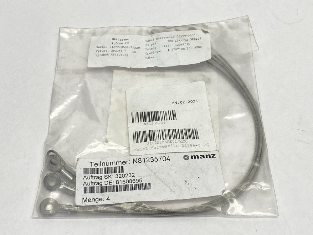 Manz N81235704 Cable Tethers LOT OF 4