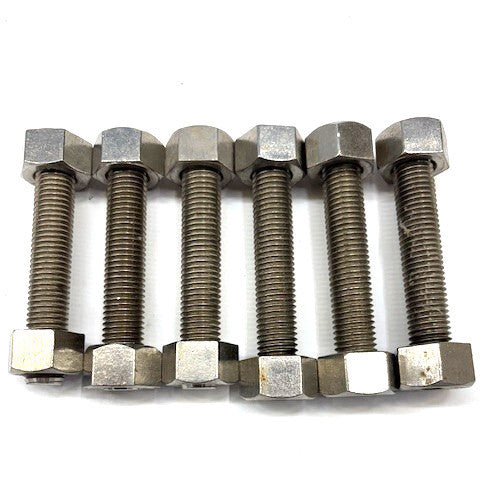 5/8"-10 X 4 3/4" GRADE B8 FULL THREAD STUD,STAINLESS STEAL W/ NUTS" LOT OF 6"