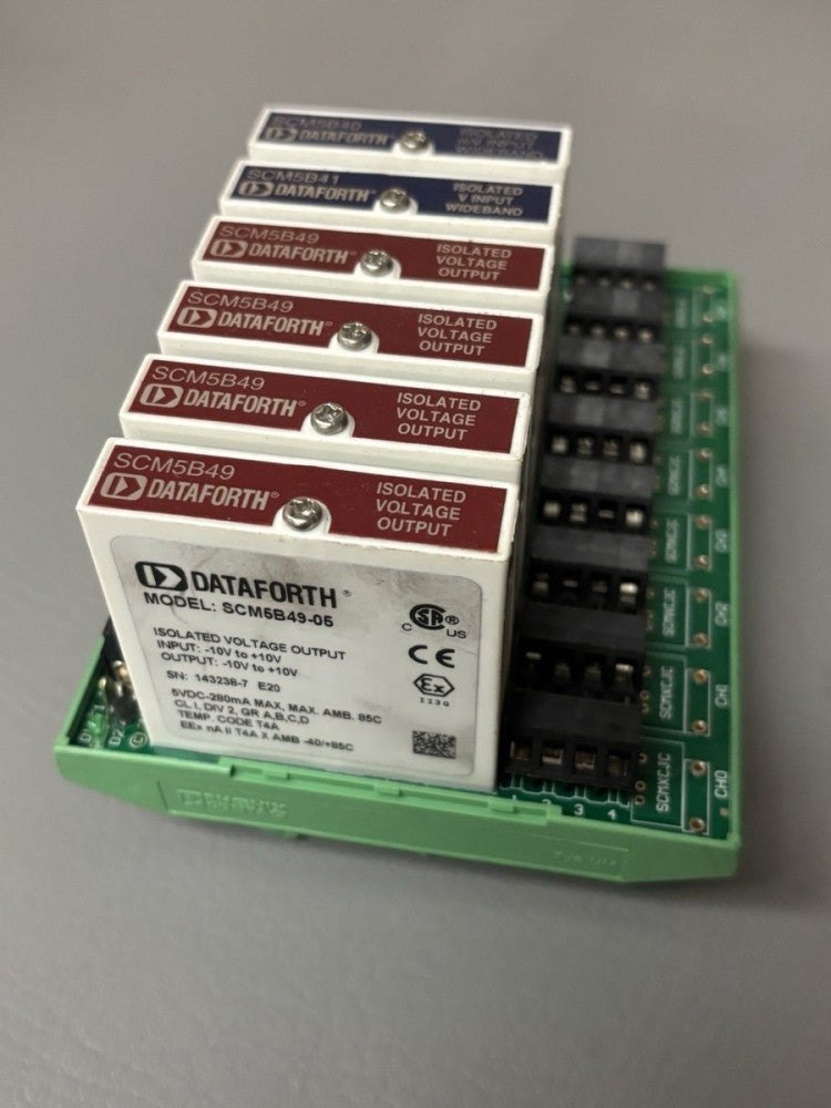 DATAFORTH Input Modules & 8 Channel Backpanel SCMPB07-3 SCM5B49, SCM5B40