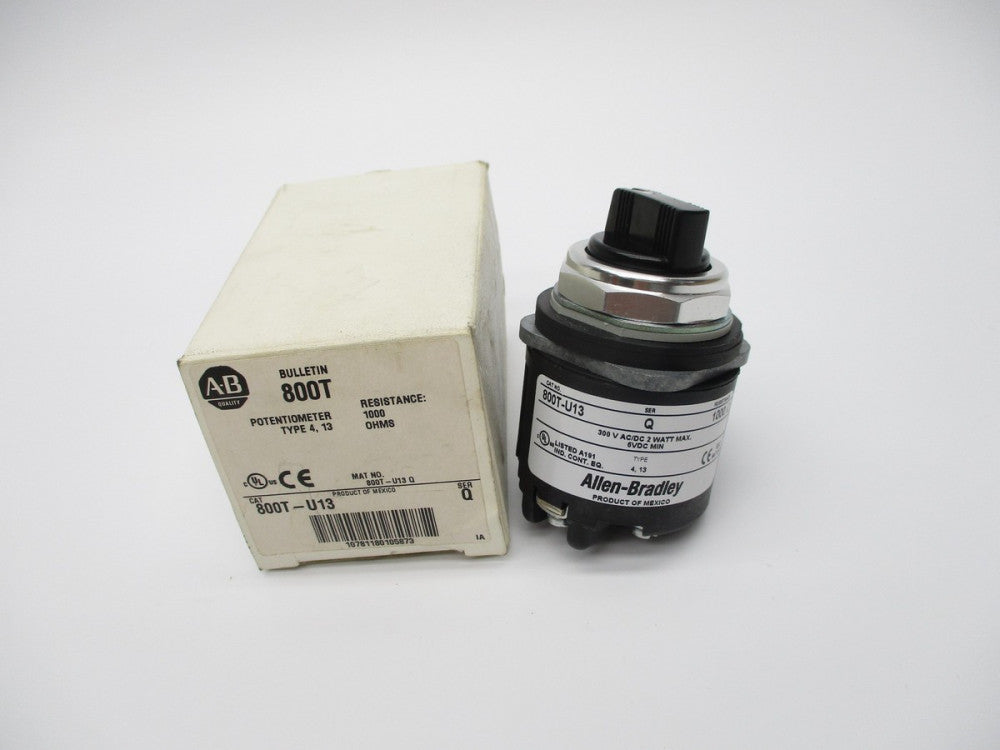 ALLEN BRADLEY 800T-U13 SER. Q 300VAC/DC (WH) NSMP