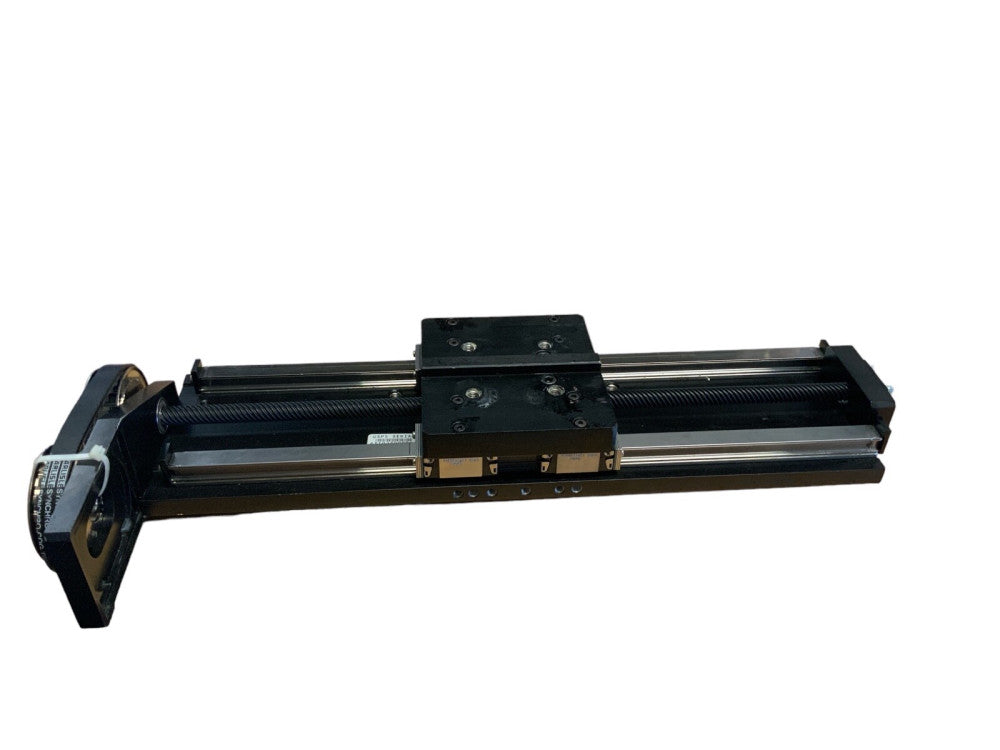 MACRON 10763A01 LINEAR TABLE SLIDE RAIL W/ 4 R166611420 GRIPPERS & PULLEYS, BELT