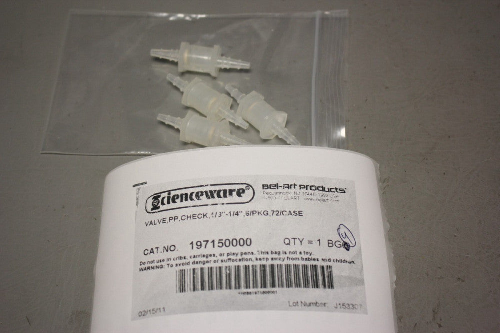 NEW SCIENCEWARE VALVES 4 PACK 197150000 1/3-1/4