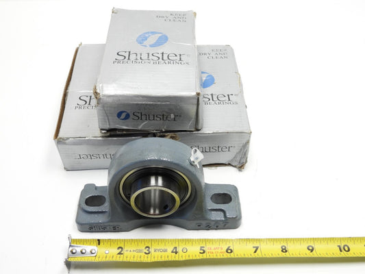 (Lot of 3) Shuster UCP207-23 2-Bolt Pillow Block Mounted Bearing 1-7/16", 167mm 