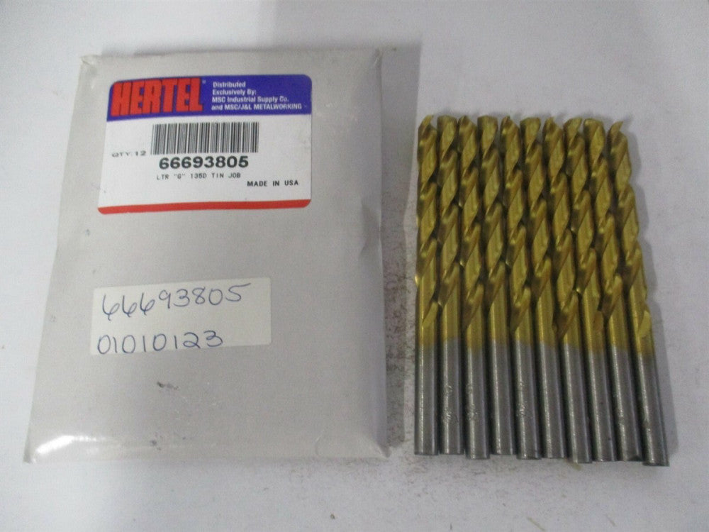 (66693805) Letter G 2-7/8" x 4-1/2" OAL 135° HSS RH Jobber Drill - Qty 10