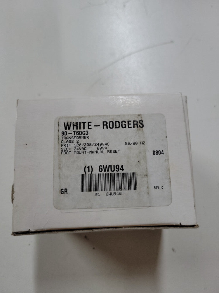 1- White-Rogers 90-T60C3 Class 2 Transformer 120/208/240VAC AC Output NEW