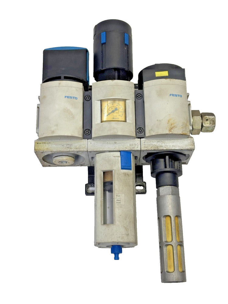 FESTO MS SERIES COMPRESSED AIR PREPARATION UNIT MS6-EM1-1/2, MS6-EE-1/2-10V24-S