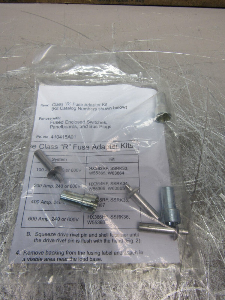 SIEMENS W55368 CLASS "R" FUSE ADAPTER KIT 600AMP NEW IN BAG !! MAKE OFFER !!