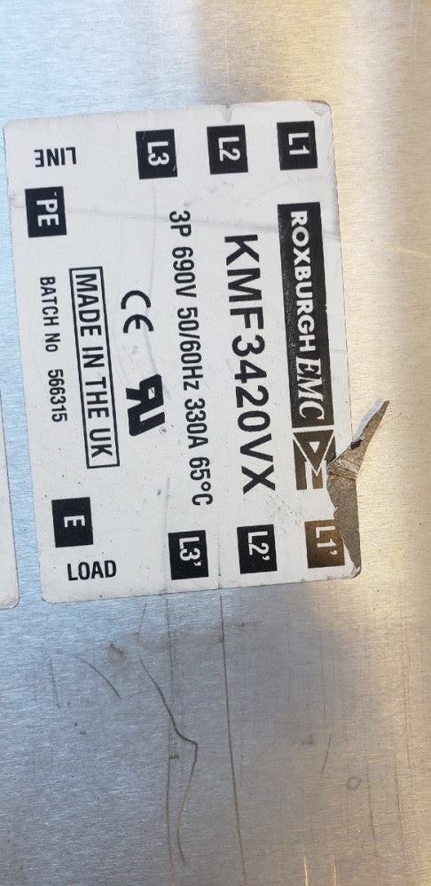Roxburgh EMC KMF3420VX 3P  330 Amp 690v 50/60HZ