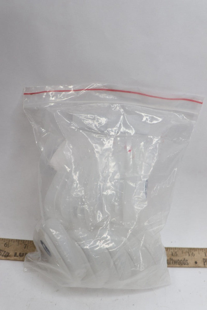 (10-Pk) Reveal Standard Retainer Box w/ Hinged Lid Plastic White 3" W x 2-1/2" L