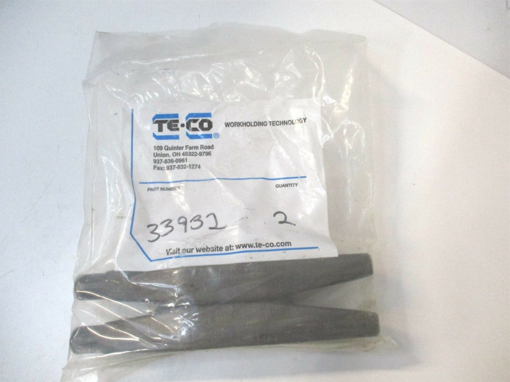 TE-CO (33932) 3/4" x 1-3/4" x 2-1/8" OAL Steel Finger Clamps - Pack of 2