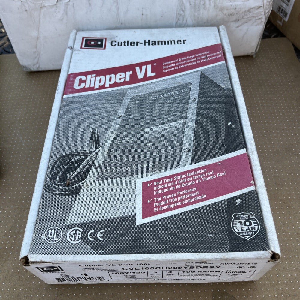 NIB Cutler Hammer Clipper VL CVL050CH208YBDRSX Surge Protector 1 Year Warranty