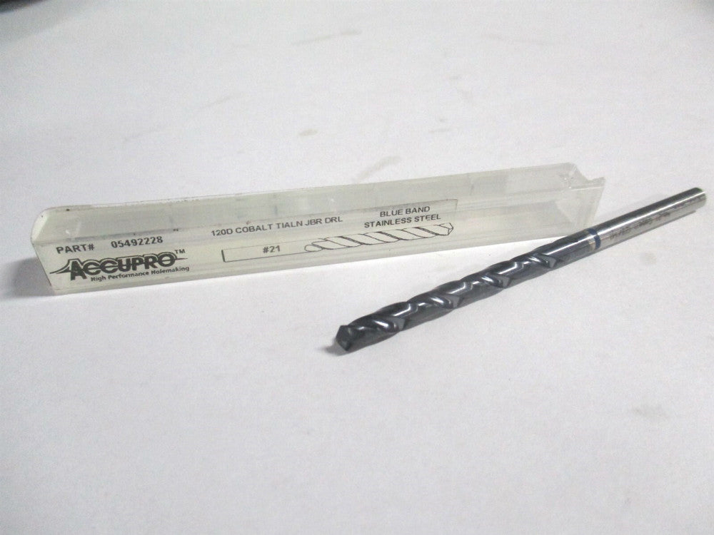 (1BB0404-AC) #21 43mm x 75mm OAL 120° Cobalt RH Split Point Jobber Drill 