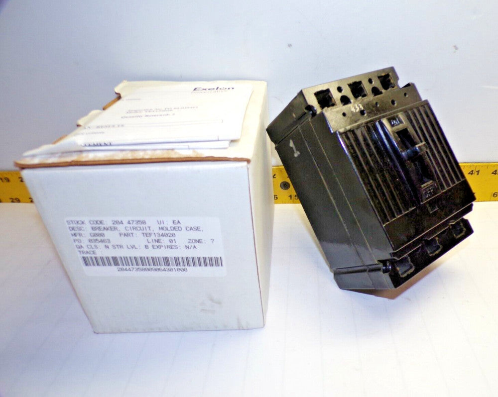 REFURBISHED GE 20 AMP CIRCUIT BREAKER 480 VAC 3 POLE  TEF134020