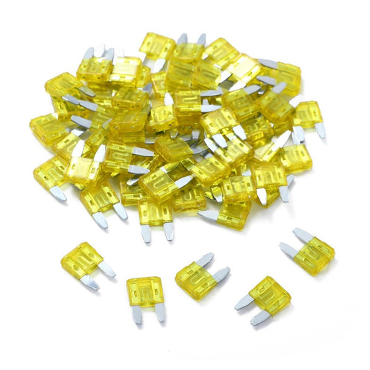 100 Pack Auto Fuses 20 AMP APM/ATM 32V Mini Blade Style 20A Short... 