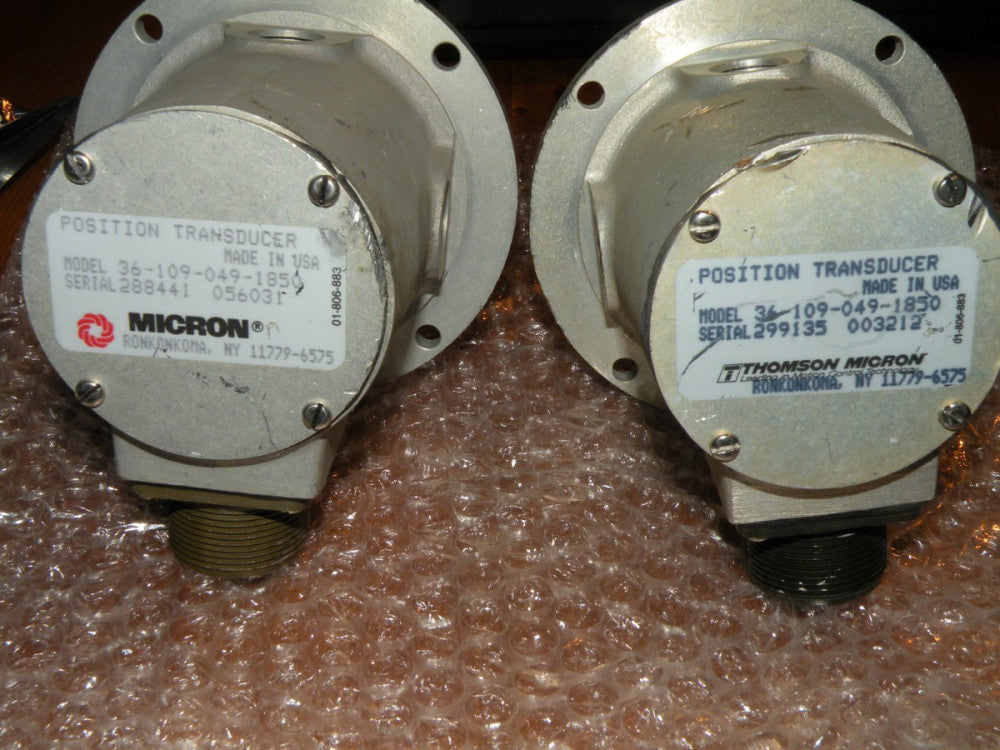 Lot of (2) Thomson Micron Position Transducers 36-109-049-1850
