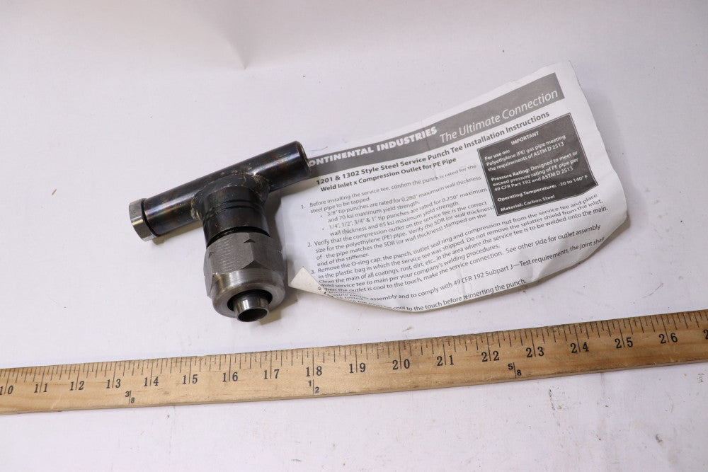 Continental Service Saddle Punch Tee Steel 3/4" x 5/8" x 1 1/8" OD