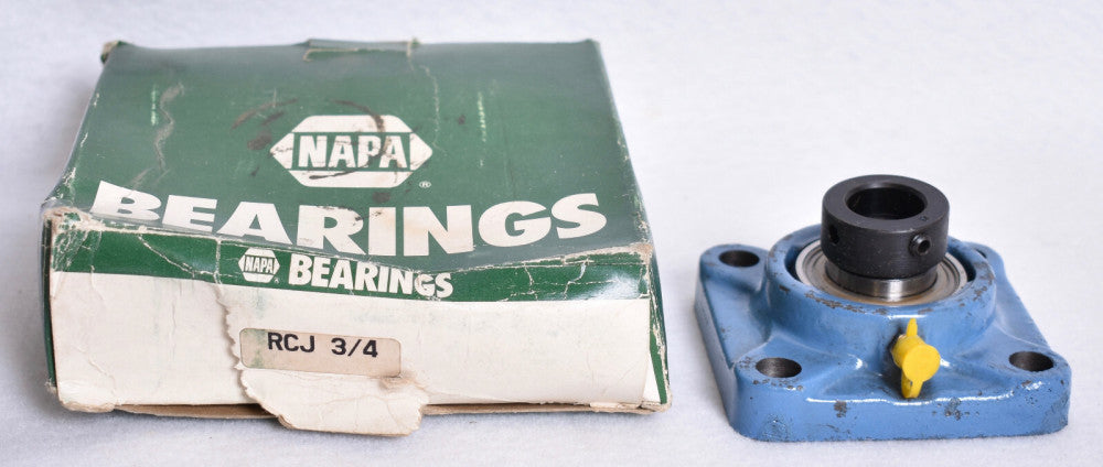 NAPA 3/4" Bore 4 Bolt Flange Mounted Bearing w/ SKF YEL-204-012  RCJ 3/4