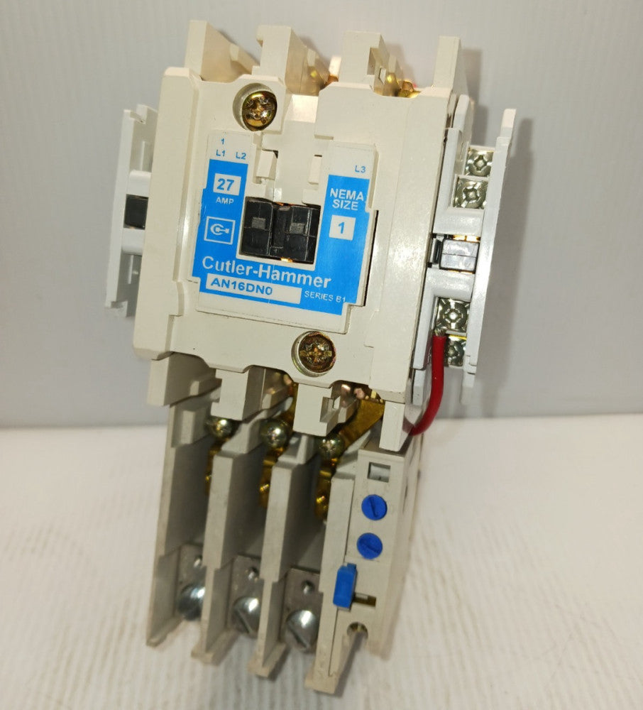 Cutler Hammer AN16DN0 Size 1 Motor Starter Coil 120 Vac Contacts are 99.9% Good