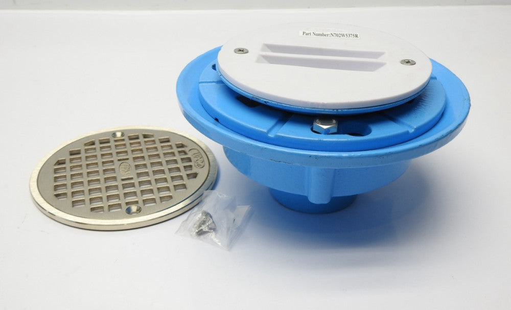 LSP Specialties N702W5375R Frank Pattern 2" No-Hub 5" Round 7″ Floor Drains NEW