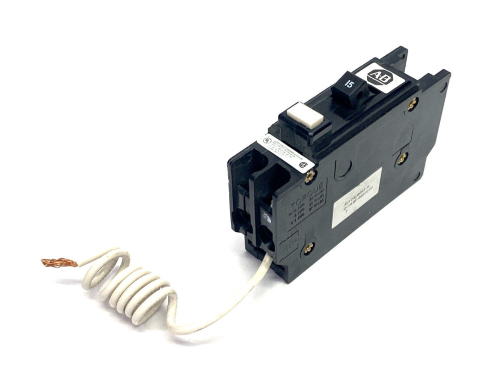 Allen Bradley 1492-MCGAT115 Ser. A Ground Fault Circuit Breaker 120VAC 15A 1P