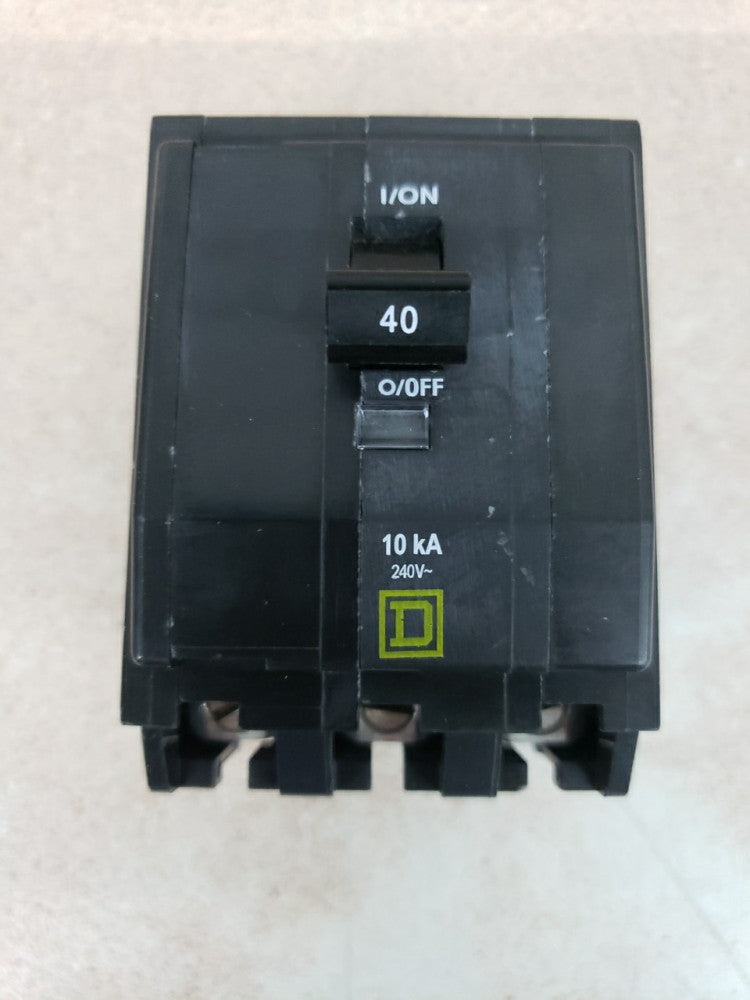New SQUARE D QOB340 Bolt On Circuit Breaker 40 Amp 3 Pole 240V  W#