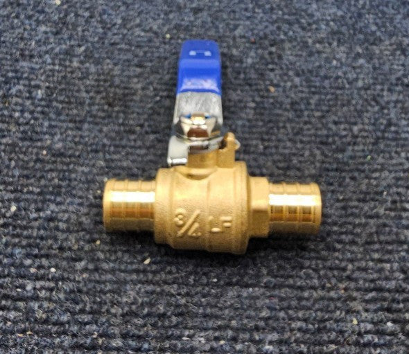 PEX Ball Valve 3/4" x 3/4" Lead-Free - Brass - Blue Handle