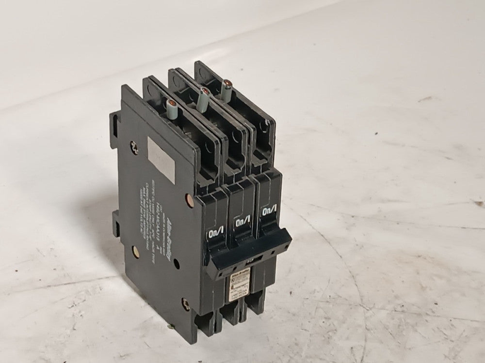 Allen Bradley 1492-MCAA315 Mini Circuit Breaker, 15A, 3P, 240VAC, DIN Rail Mount