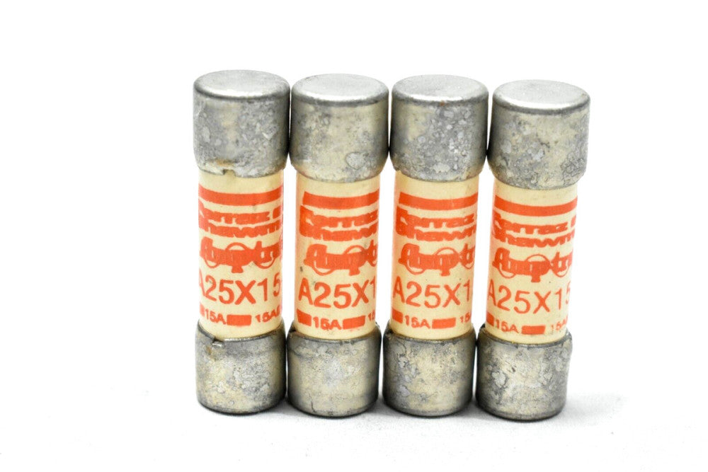 [Lot of 4] Ferraz Shawmut A25X15-1 Amp-Trap Fuse 15A, 300V