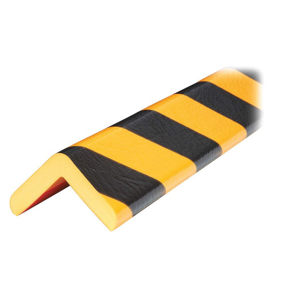 Knuffi 60-6886 Flex Black/Yellow Self Adhesive Corner Guard, 1/2"H x 2-1/8"D