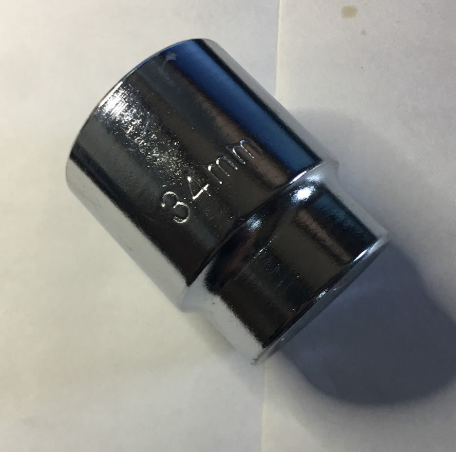 Pittsburgh Jumbo Socket - 34 mm x 3/4" Dr -  12 Pt - Free USA Shipping