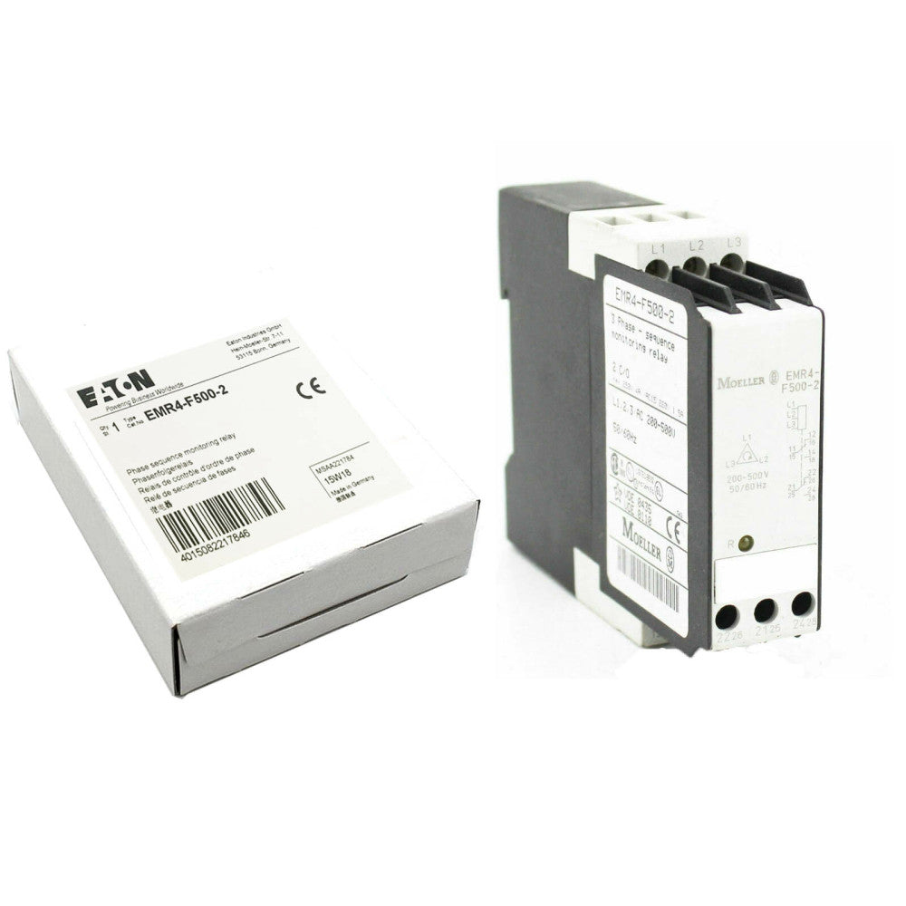 New In Box EATON MOELLER EMR4-F500-2 Phase Sequence Monitoring Relay