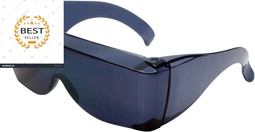 3000 Fit over Safety Glasses Fitover Prescription Eyewear Smoke Grey Men Women W