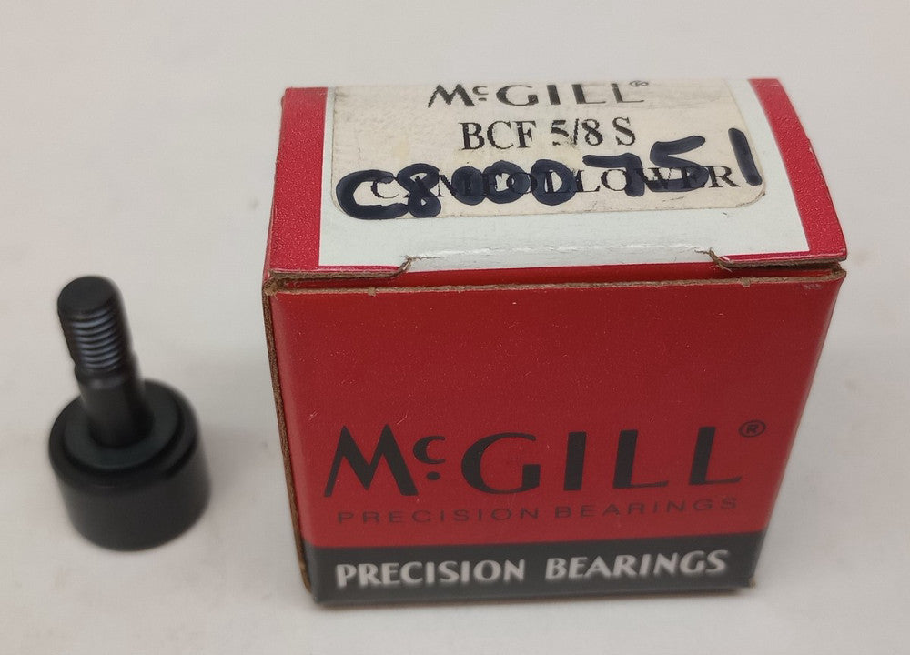 McGill BCF 5/8 S Cam Follower 5/8" Roller OD 7/16" Roller Width 1/4" Stud Dia