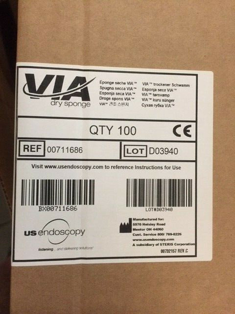 (Case of 100) VIA dry sponge 00711686 (NEW)
