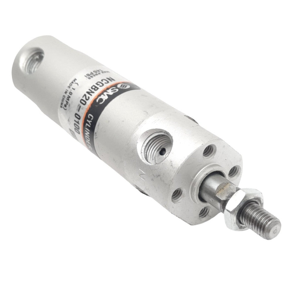 SMC NCGBN20-0100 Pneumatic Cylinder, ø3/4in Bore, 1in Stroke, M5, 145psi Max