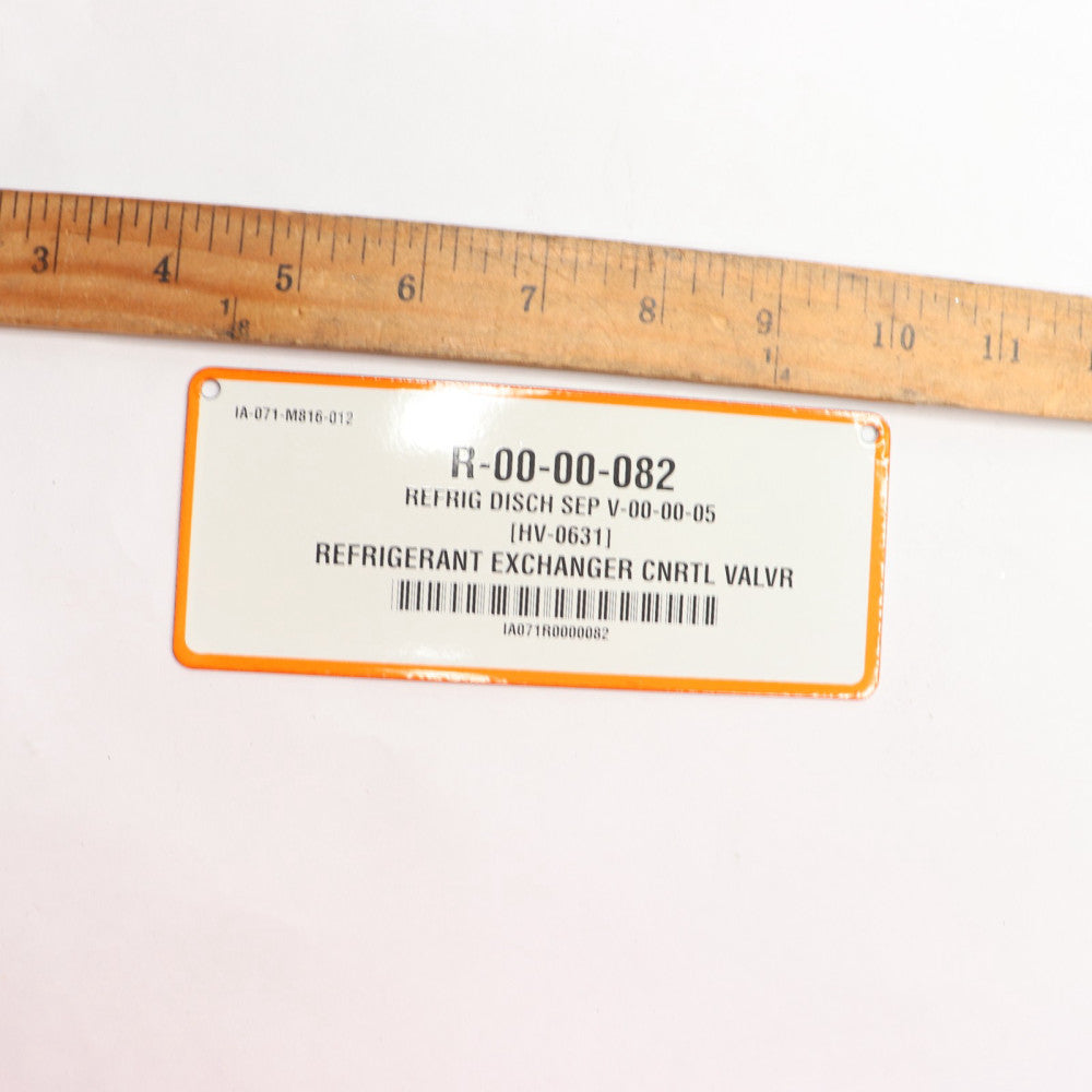 Refrigerant Exchange Cnrtl Valvr Plate IA-071-M816-012 R-00-00-082