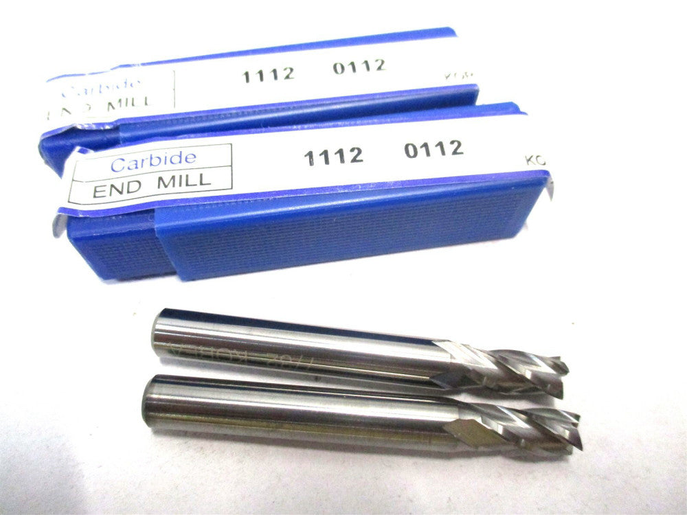 NEW 7/32" x 1/4" x 11/16" x 2" 4-Flute SE Carbide Square End Mill - 2 QTY