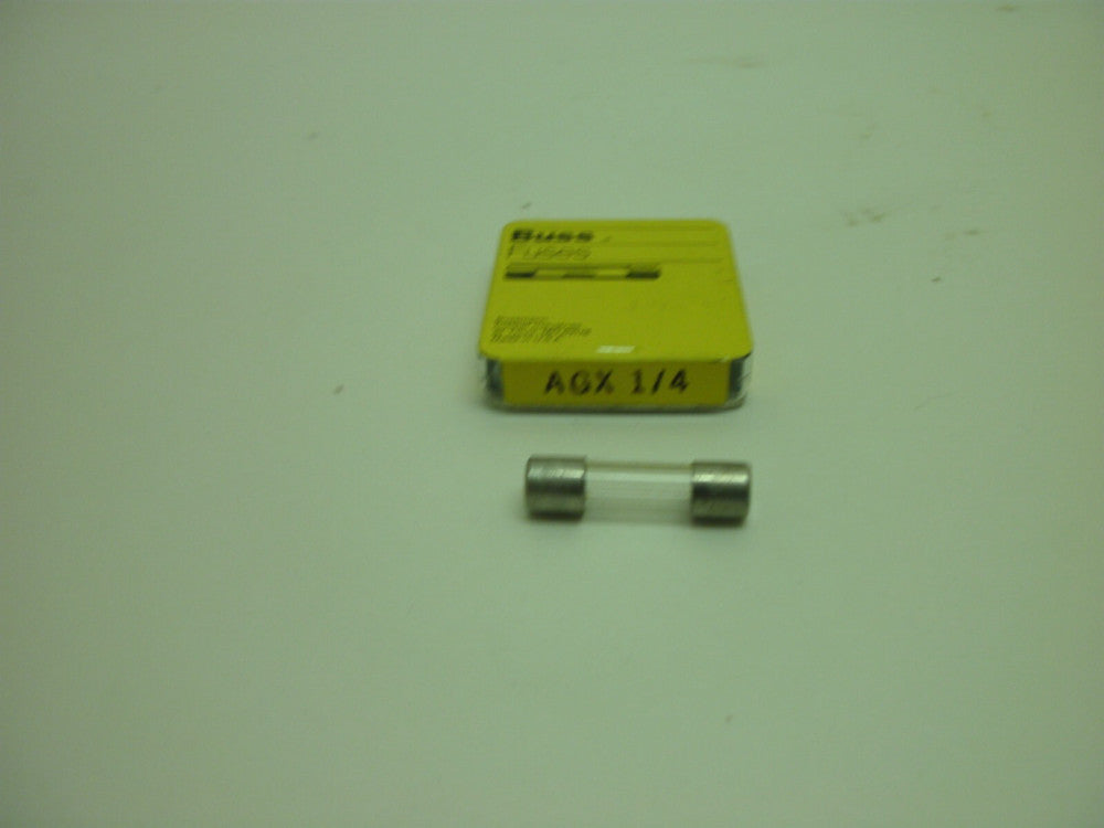 BUSSMANN AGX 1/4 FUSES FAST-ACTING MINI GLASS 1/4 AMP 1-(BOX OF 5) NEW IN BOX