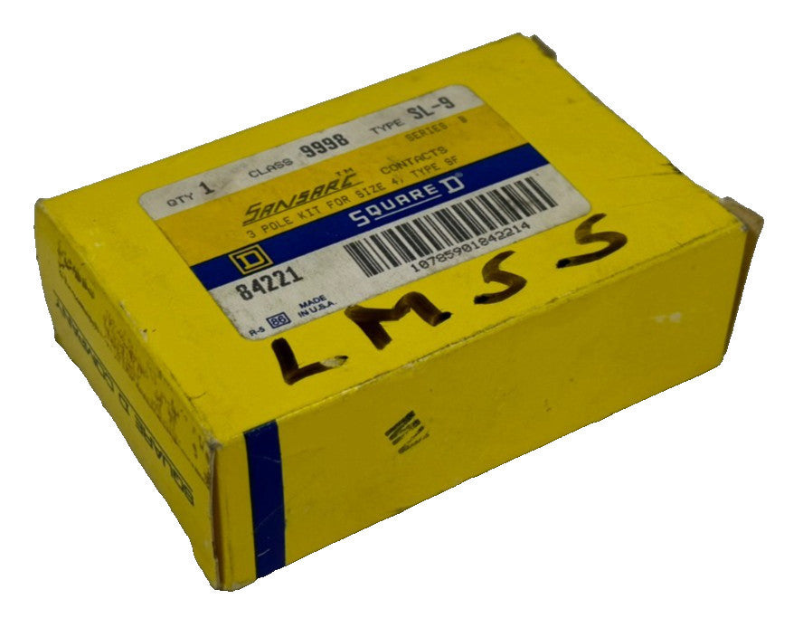 NEW SQUARE D 9998-SL-9 CONTACT KIT 3P SIZE 4 SER. B 9998SL9 9998-SL9