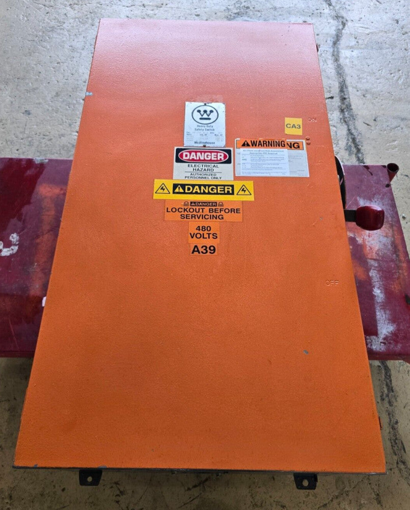 WESTINGHOUSE JHF-365 HEAVY-DUTY FUSIBLE SAFETY SWITCH 400A/600V/3P,USED TAKEOUT!