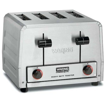 Waring Commercial Wct800 11-1/2" 4 Slot Stainless Steel Commercial Toaster