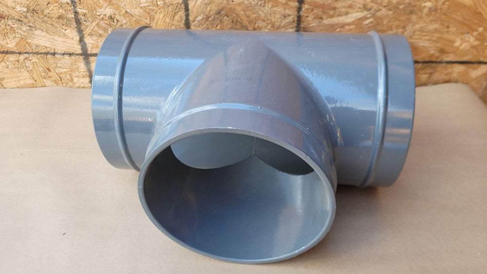 Airpipe 2012 A005 00 8" (200mm) Cast Aluminum Compressed Air Line Tee